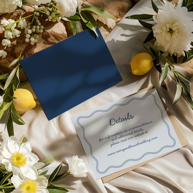 Hand Draw Vintage Blue Handwritting Details Enclosure Card (Hand Draw Vintage Blue Handwritting Details Enclosure Card)