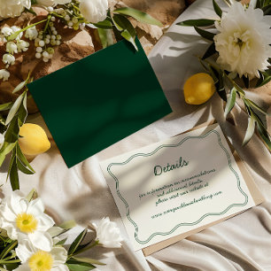 Hand Draw Vintage Green Handwritting Details Enclosure Card