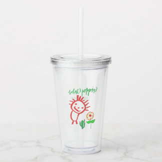 hand drawing baby  acrylic tumbler