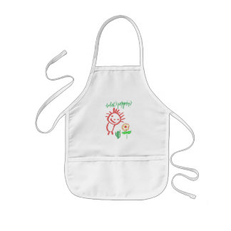 hand drawing baby  kids apron