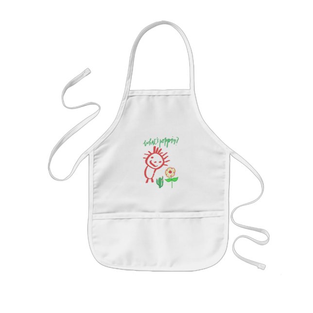 hand drawing baby  kids apron (Front)