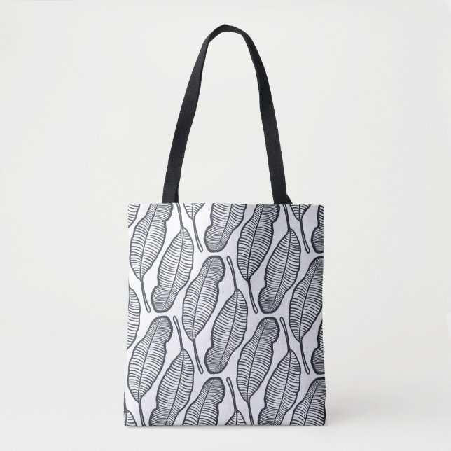 hand drawing Banana Leaf pattern Tote Bag (Front)