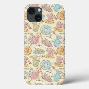 Hand Drawing Dishes Silhouettes iPhone 13 Case