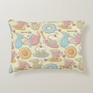 Hand Drawing Dishes Silhouettes Decorative Cushion