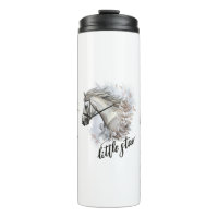 Hand drawing horse with plants coffee mug