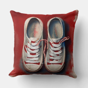Hand Drawing Of Funny Shoes Cushion