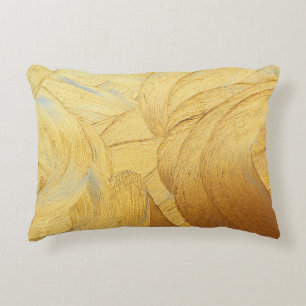 Hand drawing paint gold brush stroke decorative cushion