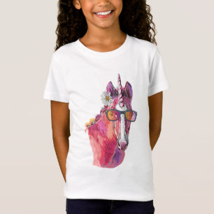Hand drawing pink Unicorn T-Shirt