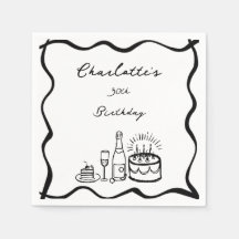 Hand Drawn 30th Birthday