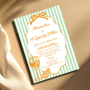 Hand Drawn A Spritz Older Aperol Spritz Birthday Invitation