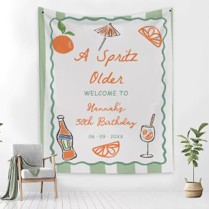 Hand Drawn A Spritz Older Birthday Party Tapestry