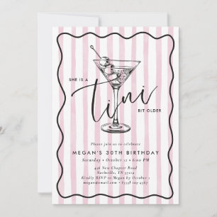 Hand Drawn A Tini Bit Older 30’s Birthday Party  Invitation