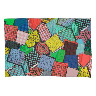 Hand Drawn Abstract Blocks Texture Pillowcase