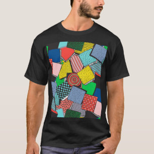 Hand Drawn Abstract Blocks Texture T-Shirt