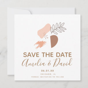 Hand Drawn Abstract Botanical Save the Date Photo