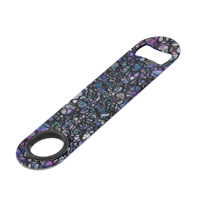 Hand-Drawn Abstract Circles, Blue, Purple, Black (Front Angled)