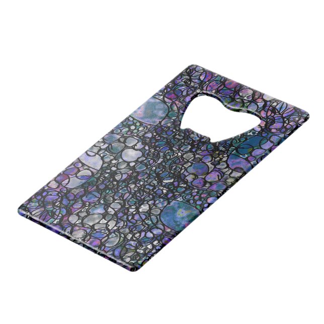 Hand-Drawn Abstract Circles, Blue, Purple, Black (Front Angled)