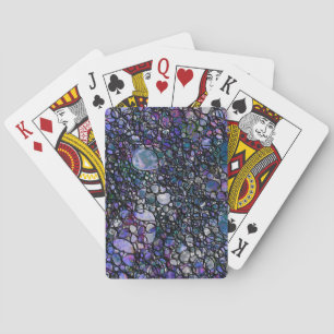 Hand-Drawn Abstract Circles, Blue, Purple, Black Playing Cards