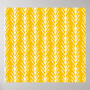 Hand Drawn Abstract Floral Pattern Poster