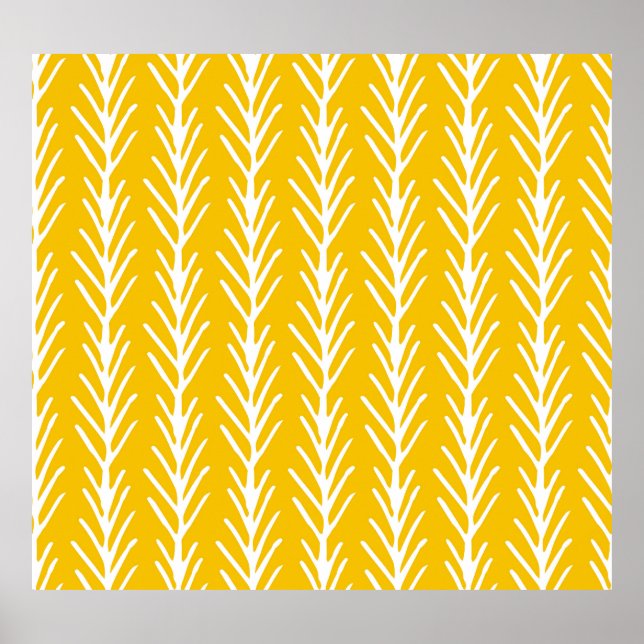 Hand Drawn Abstract Floral Pattern Poster (Front)