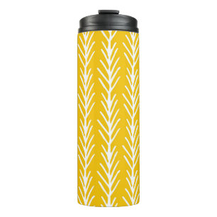 Hand Drawn Abstract Floral Pattern Thermal Tumbler