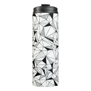hand drawn abstract geometrical background with po thermal tumbler