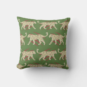 Hand Drawn Abstract Leopard Cheetah with Animal Sk Cushion