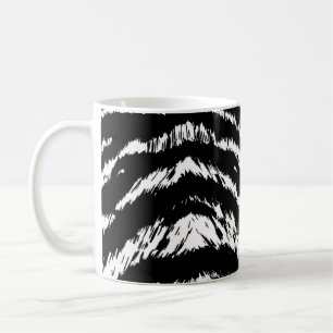 Hand Drawn Abstract Two Colors Zebra Stripes Repea Coffee Mug