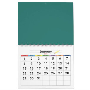 Hand drawn abstract vintage design calendar