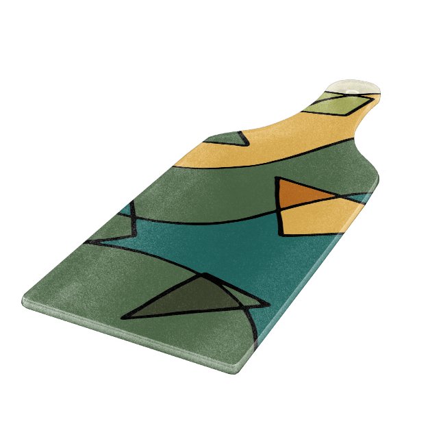 Hand drawn abstract vintage design    cutting board (Corner)