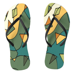 Hand drawn abstract vintage design    flip flops