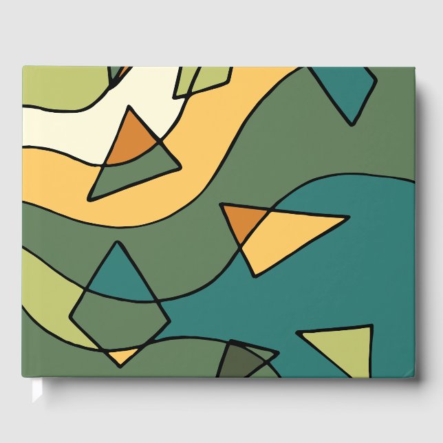 Hand drawn abstract vintage design    guest book (Front)