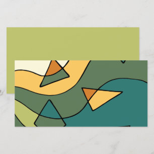 Hand drawn abstract vintage design holiday card