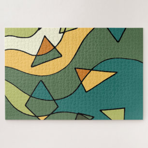 Hand drawn abstract vintage design jigsaw puzzle