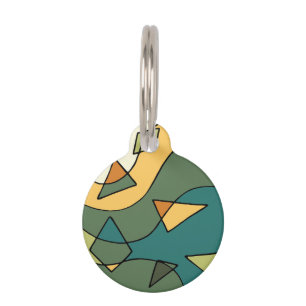 Hand drawn abstract vintage design pet tag