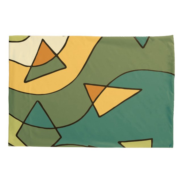 Hand drawn abstract vintage design    pillowcase (Back)