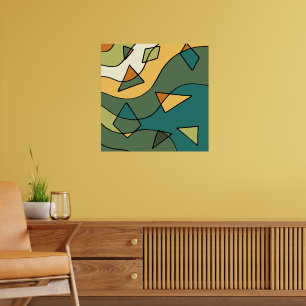 Hand drawn abstract vintage design poster