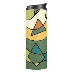 Hand drawn abstract vintage design thermal tumbler