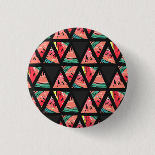 Hand Drawn Abstract Watermelon Pattern 3 Cm Round Badge