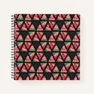 Hand Drawn Abstract Watermelon Pattern Notebook