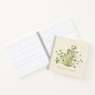 Hand drawn Acetabularia Seaweed Notebook