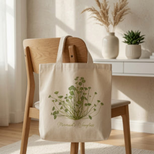 Hand drawn Acetabularia Seaweed Tote Bag