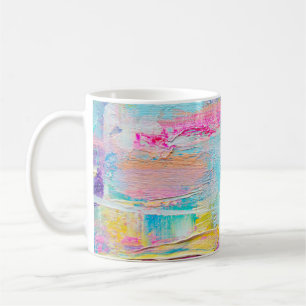 Hand drawn acrylic painting. Abstract art backgrou Coffee Mug