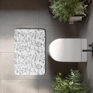 Hand drawn Airplanes Aviation Pilot Aviator Fun Bath Mat