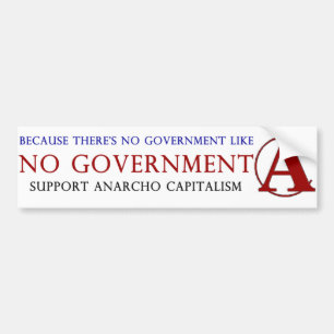 Hand Drawn Anarcho Captalist -Capitalism + Anarchy Bumper Sticker