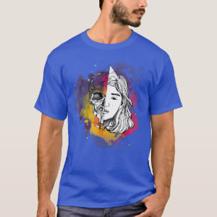 Hand Drawn Anime Skelita with Colour Splash  T-Shirt