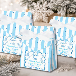 Hand Drawn Apres Bebe Apres Ski Boy Baby Shower Favour Box