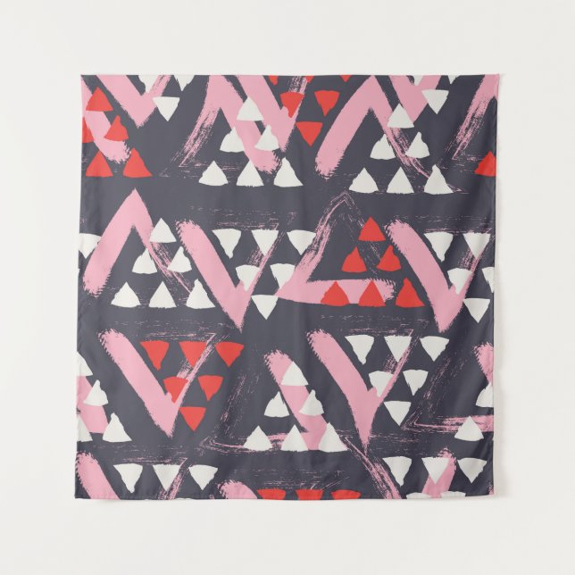 Hand-Drawn Artistic Pattern Display Tapestry (Front)