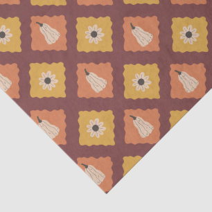 Hand Drawn Autumn Diamond Pattern Tissue Paper