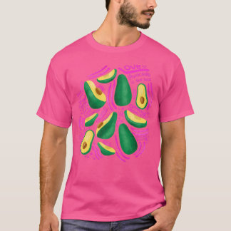 Hand drawn avocado art for avocado lovers crazy av T-Shirt